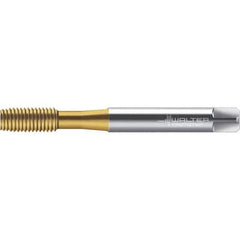 Walter-Prototyp - M8x1.25 DIN 2174 6HX 7.480 Thread Limit Semi-Bottoming Thread Forming Tap - Powdered Metal High Speed Steel, TiN Finish, 90mm OAL, 12mm Thread Length, Right Hand Thread, Series TC420 - Eagle Tool & Supply