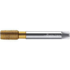 Walter-Prototyp - M10x1.00 DIN 2174 6HX 9.600 Thread Limit Semi-Bottoming Thread Forming Tap - Powdered Metal High Speed Steel, TiN Finish, 90mm OAL, 12mm Thread Length, Right Hand Thread, Series TC420 - Eagle Tool & Supply