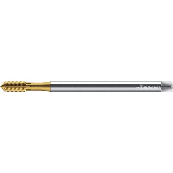 Walter-Prototyp - M4x0.70 ~DIN 371 XL 6HX 3.700 Thread Limit Semi-Bottoming Thread Forming Tap - Powdered Metal High Speed Steel, TiN Finish, 126.87mm OAL, 7mm Thread Length, Right Hand Thread, Series TC420 - Eagle Tool & Supply