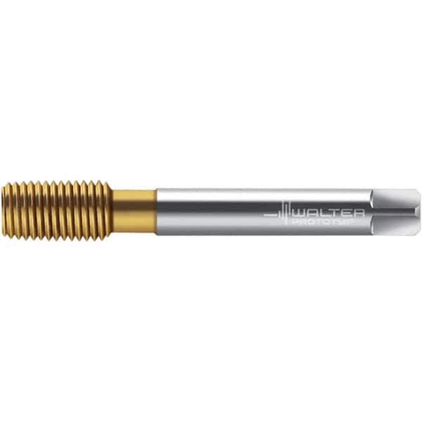 Walter-Prototyp - M12x1.75 DIN 2174 6HX 11.260 Thread Limit Semi-Bottoming Thread Forming Tap - Powdered Metal High Speed Steel, TiN Finish, 110mm OAL, 16mm Thread Length, Right Hand Thread, Series TC420 - Eagle Tool & Supply