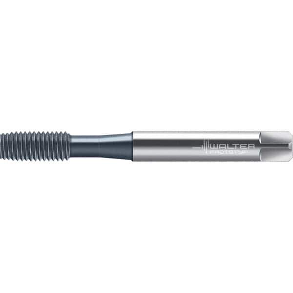 Walter-Prototyp - M6x1.00 DIN 2174 6HX 5.590 Thread Limit Semi-Bottoming Thread Forming Tap - Powdered Metal High Speed Steel, TiCN Finish, 80mm OAL, 10mm Thread Length, Right Hand Thread, Series TC420 - Eagle Tool & Supply