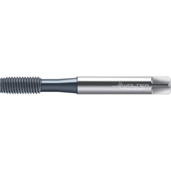 Walter-Prototyp - M10x1.50 DIN 2174 6HX 9.370 Thread Limit Semi-Bottoming Thread Forming Tap - Powdered Metal High Speed Steel, TiCN Finish, 100mm OAL, 15mm Thread Length, Right Hand Thread, Series TC420 - Eagle Tool & Supply