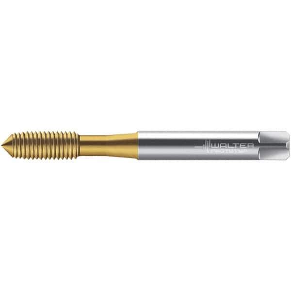 Walter-Prototyp - M8x1.25 DIN 2174 6HX 7.490 Thread Limit Semi-Bottoming Thread Forming Tap - Powdered Metal High Speed Steel, TiN Finish, 90mm OAL, 12mm Thread Length, Right Hand Thread, Series TC430 - Eagle Tool & Supply