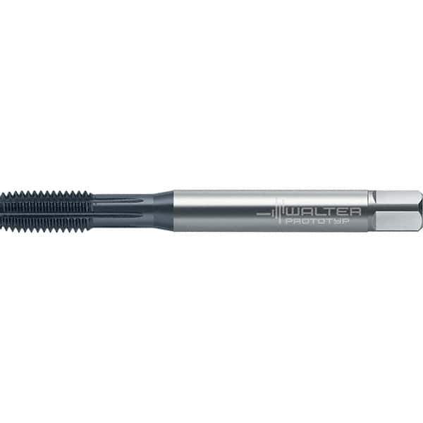 Walter-Prototyp - M4x0.70 DIN 2174 6HX 3.700 Thread Limit Semi-Bottoming Thread Forming Tap - Powdered Metal High Speed Steel, AlCrN Finish, 64.87mm OAL, 7mm Thread Length, Right Hand Thread, Series TC430 - Exact Industrial Supply