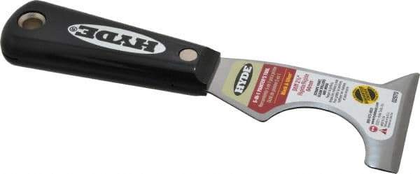 Hyde Tools - 2-1/2" Wide Carbon Steel Taping Knife - Stiff, Nylon Handle, 7-1/4" OAL - Eagle Tool & Supply