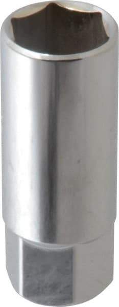 Proto - 13/16", 1/2" Drive, Spark Plug Hand Socket - 6 Points, 2-47/64" OAL, Chrome Finish - Eagle Tool & Supply