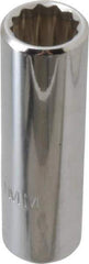 Proto - 3/8" Drive, Deep Hand Socket - 12 Points, 2-1/8" OAL, Chrome Finish - Eagle Tool & Supply