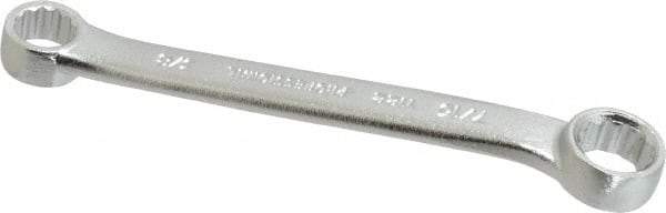 Proto - 3/8" x 7/16" 12 Point Box Wrench - Double End, 37/64" Head Diam x 19/64" Head Thickness, 4-5/8" OAL, Steel, Satin Finish, 15° Offset - Eagle Tool & Supply