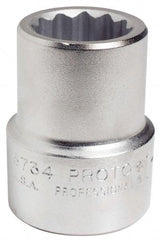 Proto - 1-1/16", 1" Drive, Standard Hand Socket - 12 Points, 2-7/16" OAL - Eagle Tool & Supply