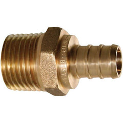 Jones Stephens - Brass & Chrome Pipe Fittings Type: Male Adapter Fitting Size: 1/2 x 1/2 - Eagle Tool & Supply