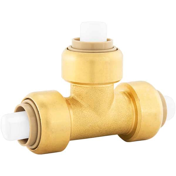 Jones Stephens - Metal Push-To-Connect Tube Fittings Type: Tee Tube Outside Diameter (Inch): 1/2 - Eagle Tool & Supply