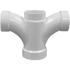 Jones Stephens - Drain, Waste & Vent Pipe Fittings Type: Double Fixture Tee Fitting Size: 2 x 1-1/2 x 1-1/2 x 1-1/2 (Inch) - Eagle Tool & Supply