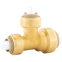 Jones Stephens - Metal Push-To-Connect Tube Fittings Type: Reducing Tee Tube Outside Diameter (Inch): 3/4 - Eagle Tool & Supply