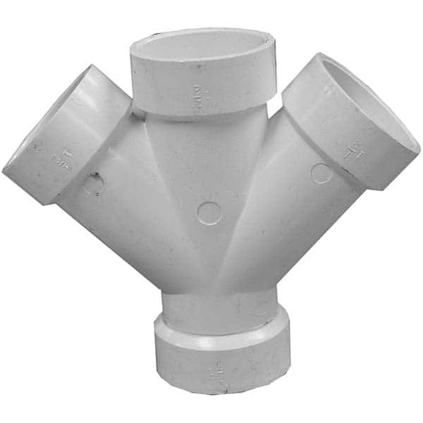 Jones Stephens - Drain, Waste & Vent Pipe Fittings Type: Double Wye Fitting Size: 4 (Inch) - Eagle Tool & Supply