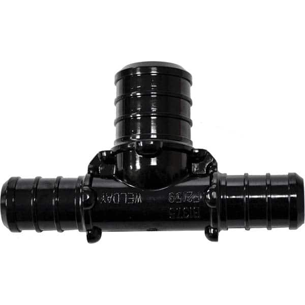 Plastic Pipe Fittings; Fitting Type: Reducer; Fitting Size: 3/4 x 3/4 x 1/2 in; End Connection: Pex; Color: Black; Lead Free: Yes