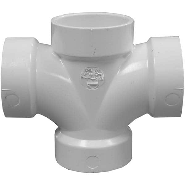 Jones Stephens - Drain, Waste & Vent Pipe Fittings Type: Double Sanitary Tee Fitting Size: 1-1/2 (Inch) - Eagle Tool & Supply