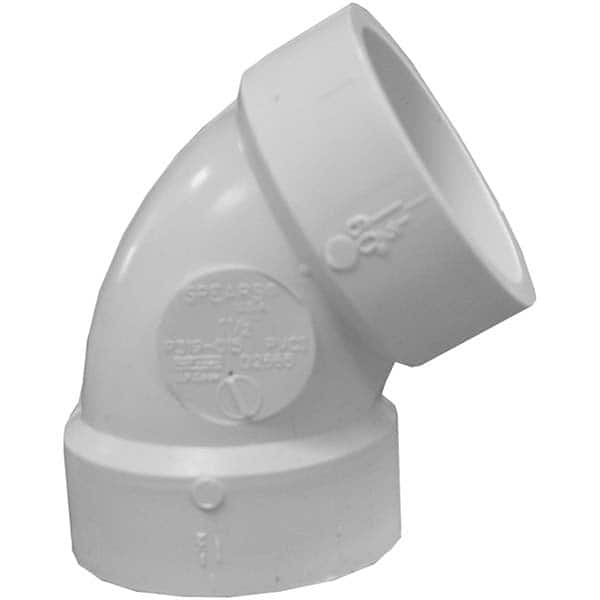 Plastic Pipe Fittings; Fitting Type: Elbow; Fitting Size: 1-1/2 in; Material: PVC; End Connection: Hub x Hub; Color: White; Schedule: 40