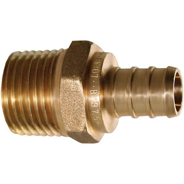 Jones Stephens - Brass & Chrome Pipe Fittings Type: Male Adapter Fitting Size: 1 x 1 - Eagle Tool & Supply
