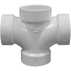 Jones Stephens - Drain, Waste & Vent Pipe Fittings Type: Double Sanitary Tee Fitting Size: 3 x 3 x 2 x 2 (Inch) - Eagle Tool & Supply