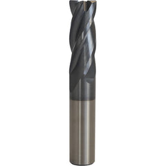 Accupro - 1/4" Diam 4 Flute Carbide 0.03" Corner Radius End Mill - Exact Industrial Supply