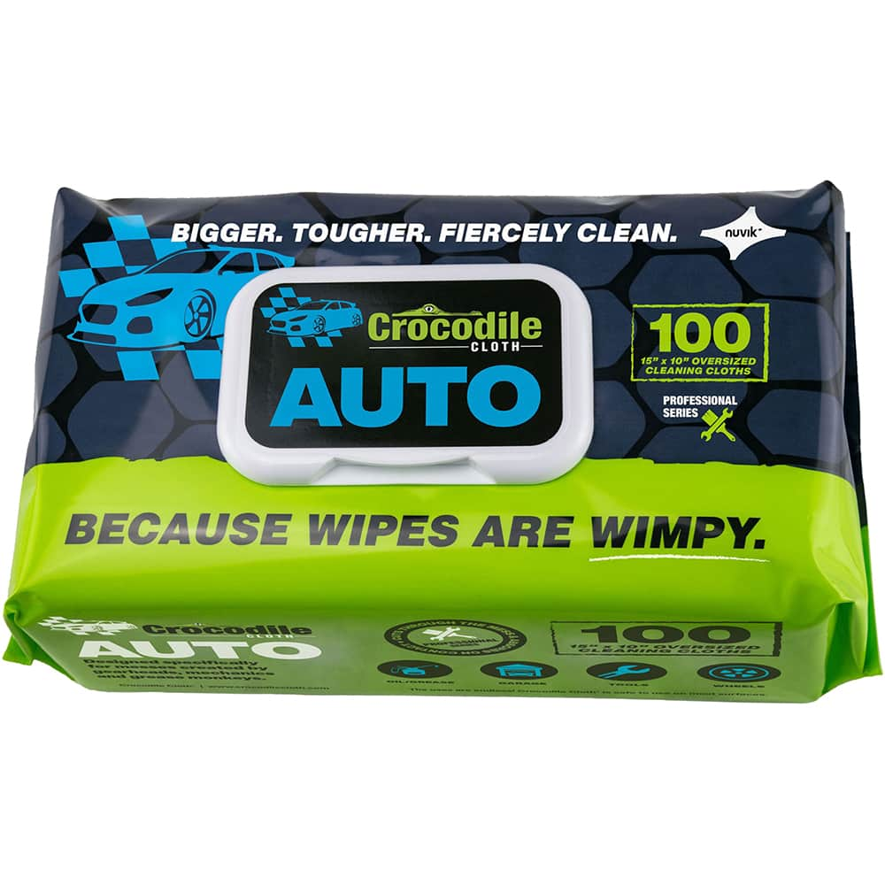 Crocodile Cloth - Wipes Type: General Purpose Style: Pre-Moistened; Flat Fold - Eagle Tool & Supply