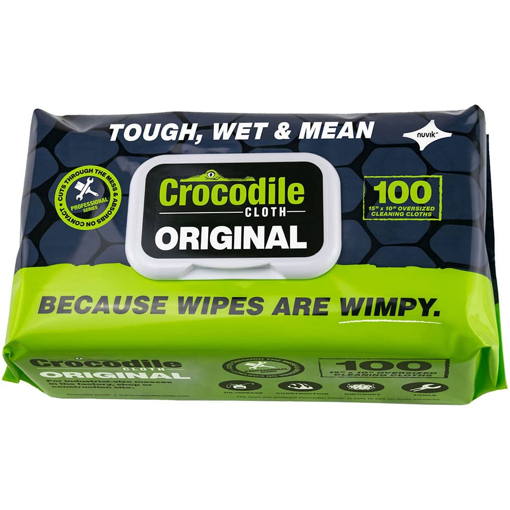 Crocodile Cloth - Wipes Type: General Purpose Style: Pre-Moistened; Flat Fold - Eagle Tool & Supply