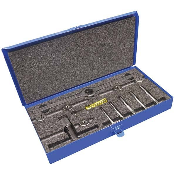 Greenfield Threading - Tap & Die Sets Minimum Tap Thread Size (Inch): 1/4-20 Maximum Tap Thread Size (Inch): 1/2-13 - Eagle Tool & Supply