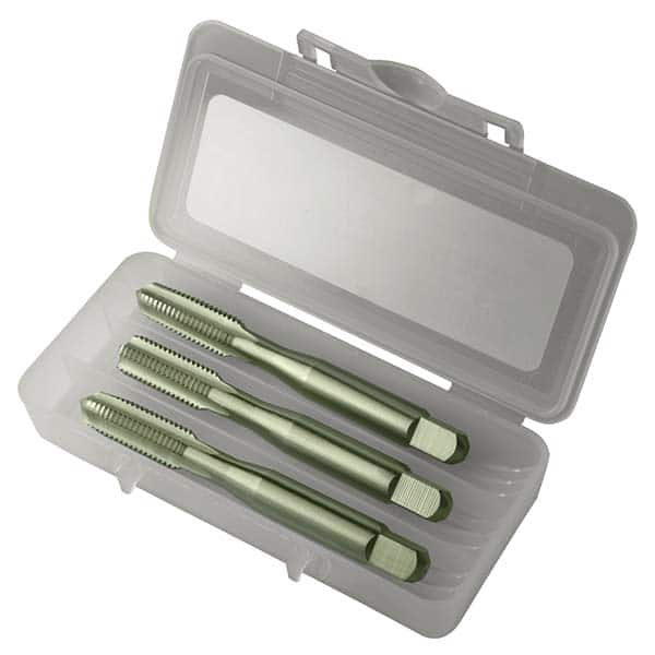 Greenfield Threading - Tap Sets Thread Size: 1/4 - 20 Number of Flutes: 4 - Eagle Tool & Supply