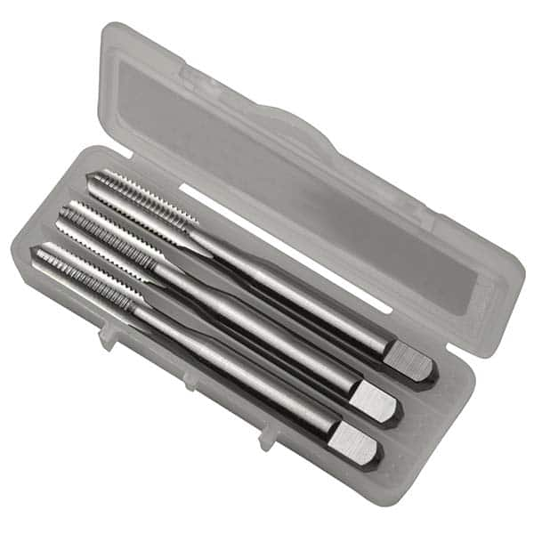 Greenfield Threading - Tap Sets Thread Size: #10-32 Number of Flutes: 4 - Eagle Tool & Supply