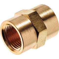 USA Sealing - 1/4" Brass Pipe Hex Coupling - Eagle Tool & Supply