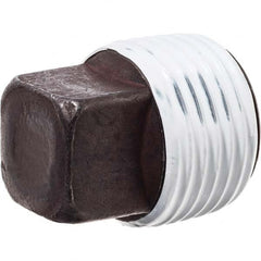 Black Square Plug: 3/8″ Steel, Black Finish, Class 3000