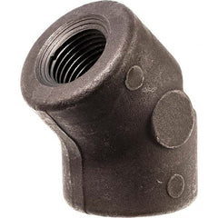 USA Sealing - Black Pipe Fittings Type: 45 Degree Elbow Fitting Size: 1/2 (Inch) - Eagle Tool & Supply