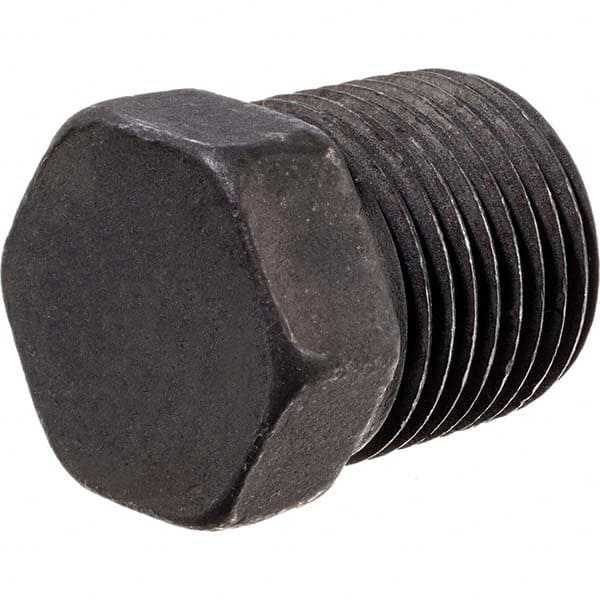 Black Hex Plug: 1″ Steel, Black Finish, Class 3000