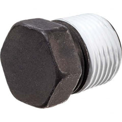 Black Hex Plug: 1/4″ Steel, Black Finish, Class 3000