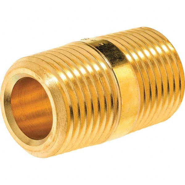 USA Sealing - 1/2" Brass Pipe Close Nipple - Eagle Tool & Supply