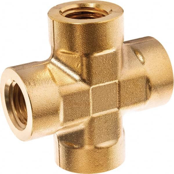 USA Sealing - 1/2" Brass Pipe Female Cross - Eagle Tool & Supply