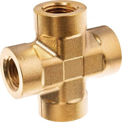 USA Sealing - 1/2" Brass Pipe Female Cross - Eagle Tool & Supply