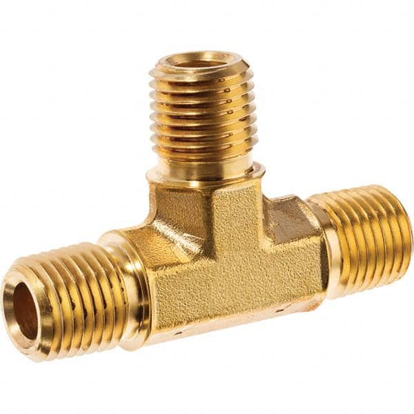 USA Sealing - 3/4" Brass Pipe Male Tee - Eagle Tool & Supply