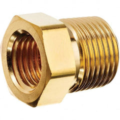 USA Sealing - 1/2 x 1/4" Brass Pipe Hex Bushing - Eagle Tool & Supply