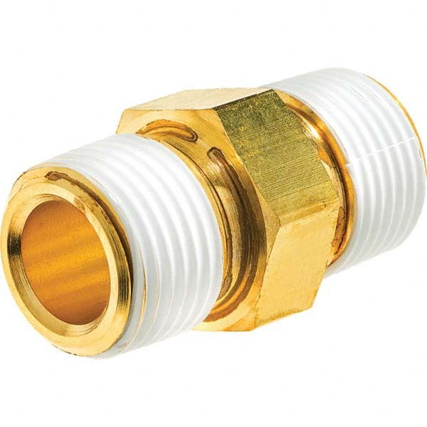 USA Sealing - 1/4" Brass Pipe Hex Nipple - Eagle Tool & Supply