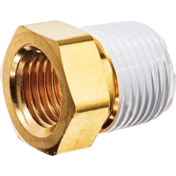 USA Sealing - 1/2 x 3/8" Brass Pipe Hex Bushing - Eagle Tool & Supply