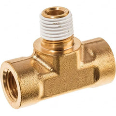 USA Sealing - 3/8" Brass Pipe Branch Tee - Exact Industrial Supply