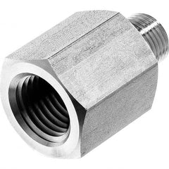 Pipe Reducing Adapter: 1/2 x 1/4″ Fitting, 316 Stainless Steel FNPT x MNPT, Threaded, ANSI/ASME B31.1, ANSI/ASME B31.3 & ANSI/ASME B1.20.1, 4,600 psi