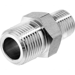 USA Sealing - 1/2 x 3/8" Galvanized Steel Pipe Reducing Hex Nipple - Eagle Tool & Supply