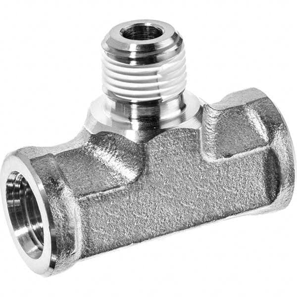 Galvanized Steel Pipe Branch Tee: 3/4″ Fitting FNPT x MNPT x FNPT, 4,600 psi Liquid & Gas, 4,600 psi Steam