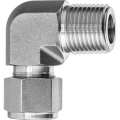 USA Sealing - Metal Compression Tube Fittings Type: Male Elbow End Connections: Comp x MNPT - Eagle Tool & Supply