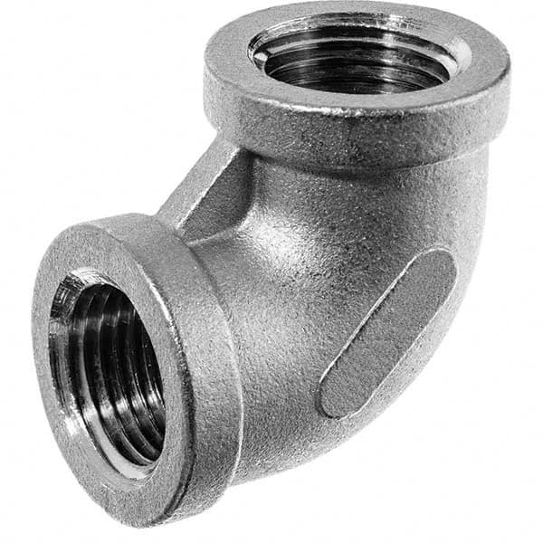 Pipe 90 ° Elbow: 1″ Fitting, 304 Stainless Steel FNPT x FNPT, Threaded, ASME B1.20.1 & ASTM A351, 150 psi