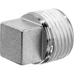 USA Sealing - 1/2" 304 Stainless Steel Pipe Square Head Plug - Eagle Tool & Supply