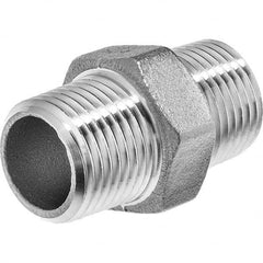 USA Sealing - 1/2" 304 Stainless Steel Pipe Hex Nipple - Eagle Tool & Supply