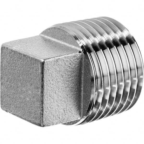 USA Sealing - 1-1/2" 316 Stainless Steel Pipe Square Head Plug - Eagle Tool & Supply